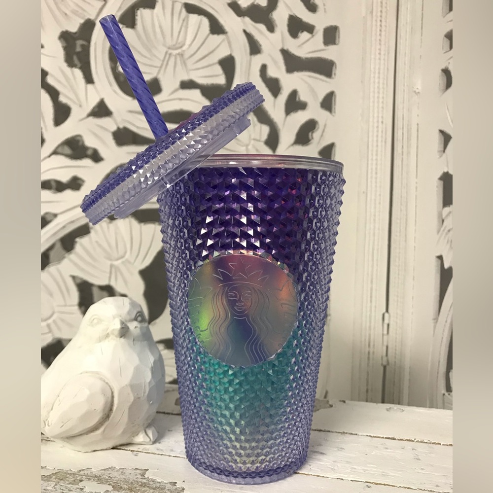 Starbucks Grande Tumbler Mermaid Purple & Turquoise Ombré, Sparkle Studded Cup
